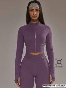Musera Sport 短款拉链式BBL夹克（仅限板式网球冬季运动服，适合运动健身锻炼） - 紫色 - 查看 1