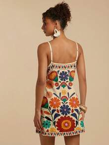 Travachic Women's Casual Vacation Short Dress, Bohemian Dress, Vacation Dress, Dress - White - View 2