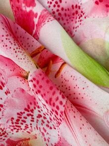 Soleia 新款度假风露背吊带荷叶边层叠上衣，波西米亚风，浪漫花卉图案 - 彩色 - 查看 3