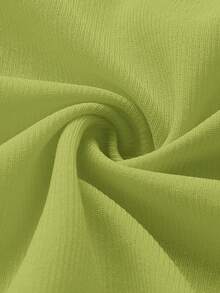 Swim Mod Vacation Beach Solid Color Tie-Up Cover-Up & Skirt Set - Limelight Green - View 4