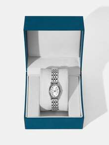 MOTF PREMIUM Reloj de mujer con correa de acero ovalada en color plateado - Plata - Ver 2