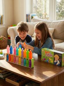 Bottle Collision Interactive Tabletop Game - Colorful Plastic Bottle Matching & Guessing Toy Set, Fun Group Activity For Parties & Game Nights, Compact Portable Design, Thoughtful Gift For Friends & Family, Casual Hobbyist Accessory - decompression toy - View 5