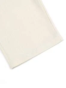 Manfinity Mode Men's Solid Color Pleated Straight Leg Business Casual Pants - Beige - View 7