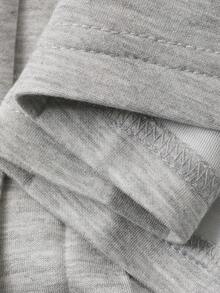 Dazy Kids 少女百褶刺绣拼接休闲百搭日常迷你裙 - 灰色 - 查看 6