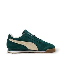 Puma 运动鞋，绿色麂皮，Terrain Alpine Snow 雪地鞋款，吸汗透气，轻便保暖，百搭纯色，易洗快干，适合运动、户外、日常穿着，男女通用，深绿色/米色，货号 398635-10 - 深綠色/米色 - 查看 3