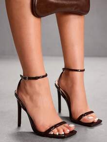 CUCCOO SZL 女士高跟凉鞋，适合夏季毕业舞会、度假派对、派对、迪斯科派对、夜生活、春季、春假、复活节和圣诞节等场合。 - 咖啡棕 - 查看 4