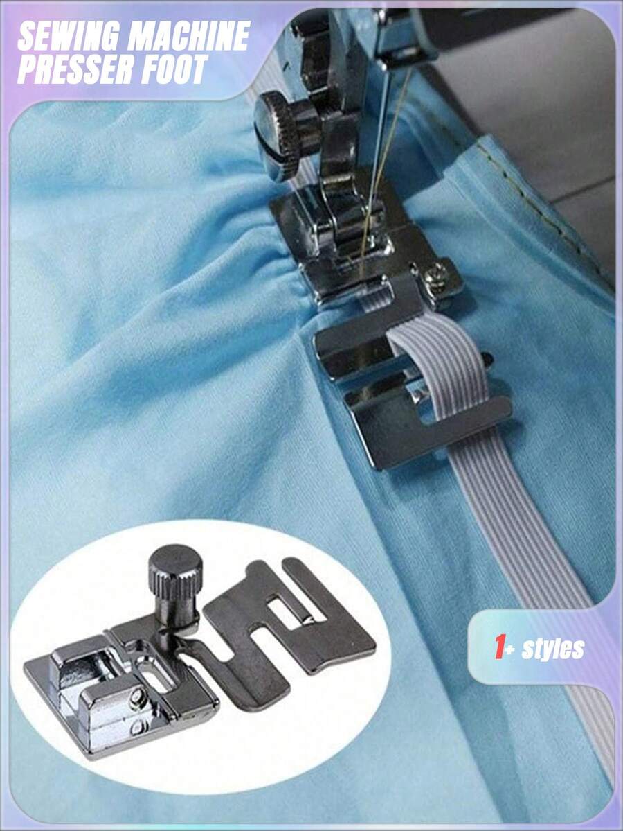 1 件弹性松紧带压脚，用这款 DIY 缝纫套件像专业人士一样缝纫 - 包括弹性织物压脚、缝纫机穿针器等情人节、情人节婚礼、生日 - 銀色 - 查看 1