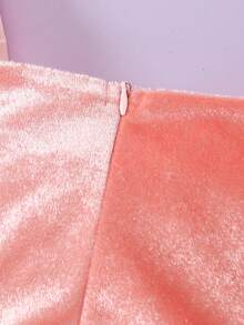SHEIN Perso Play Vestido de bebé con malla de cristal al estilo del palacio azul princesa - Rosa Pálido - Ver 7
