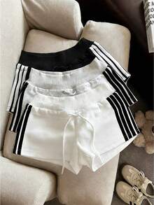 GlowEve Petite Medela 高腰抽绳休闲短裤，夏季假日 - 彩色 - 查看 1