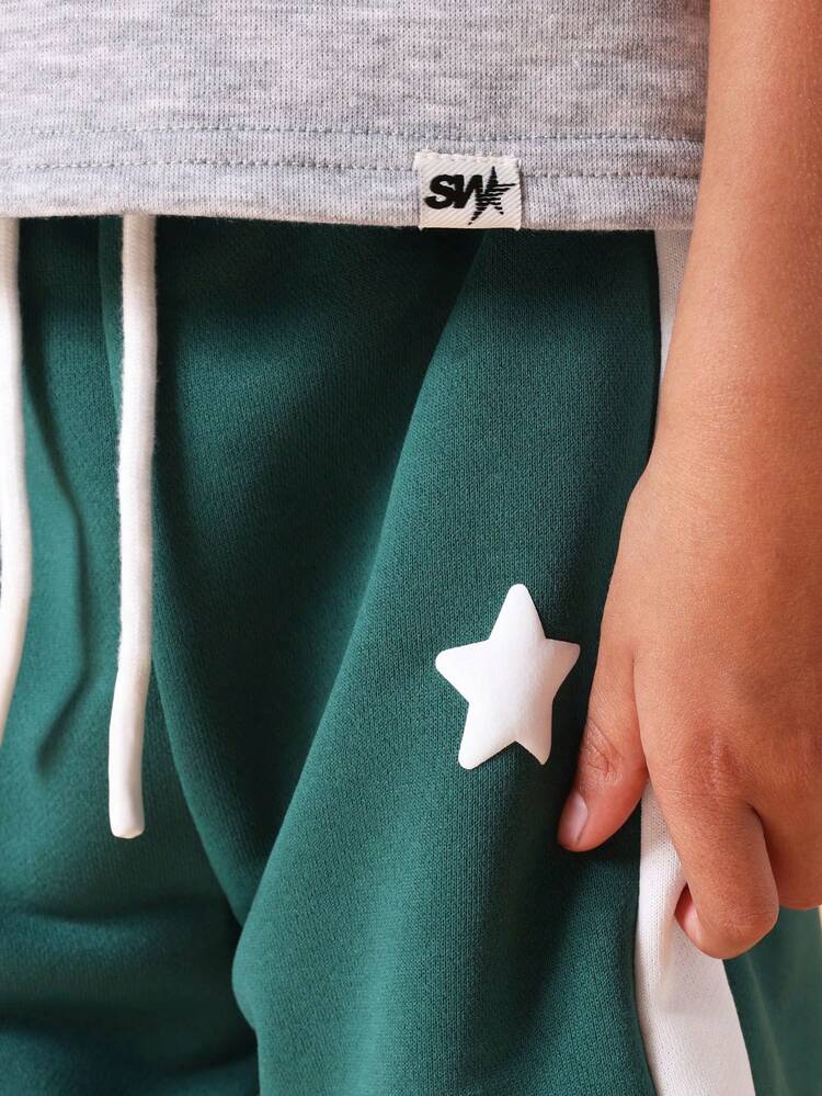 T-Shirt And Shorts Set With Star Print