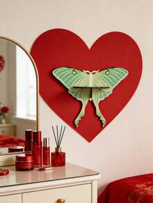 Joivida Bohemian Green Wooden Butterfly Crystal Candlestick, Wall-Mounted Decorative Storage Shelf, Art Craft Ornament For Living Room Entryway Homestay - multicolor - View 5