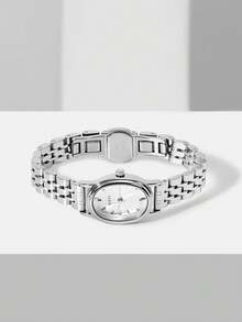 MOTF PREMIUM Reloj de mujer con correa de acero ovalada en color plateado - Plata - Ver 4