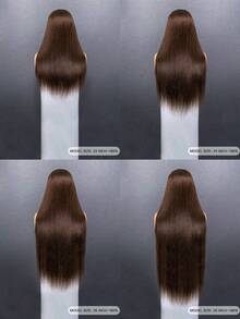 9am Hair Store 即戴即用免胶假发 棕色直发 6x4 拉链式预剪蕾丝前假发 180% 16-28 英寸预拔毛发际线真人发 日常佩戴 丝滑礼物 即戴即用免胶假发 真人发 节日必备 编织式免胶前额假发 免胶配件 振动器 免费赠品