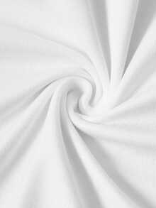 Manfinity EMRG Men's Street Style "GAME OVER" Black & White Contrast T-Shirt And Shorts Set - Multicolor - View 7