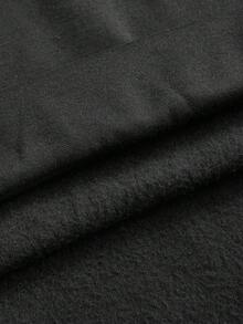 Manfinity Roghcode Men Letter Print Crew Neck Casual Versatile Long Sleeve Sweatshirt, Fall - Black - View 4