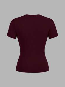 SHEIN EZwear 3件套女士休闲圆领修身长袖T恤套装 - 彩色 - 查看 10