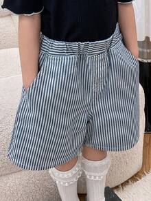 DAZY Girls (Toddler) Denim Shorts - Blue - View 6