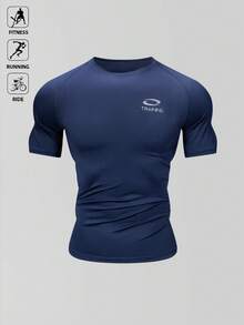 Gym Rark Men's Letter Print Raglan Short Sleeve Casual Fitness Workout T-Shirt - Multicolor - View 3