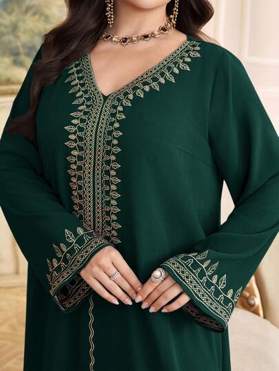 Al Najma Plus Size Women's Turkish Maxi Dress & Arabic Traditional Abaya