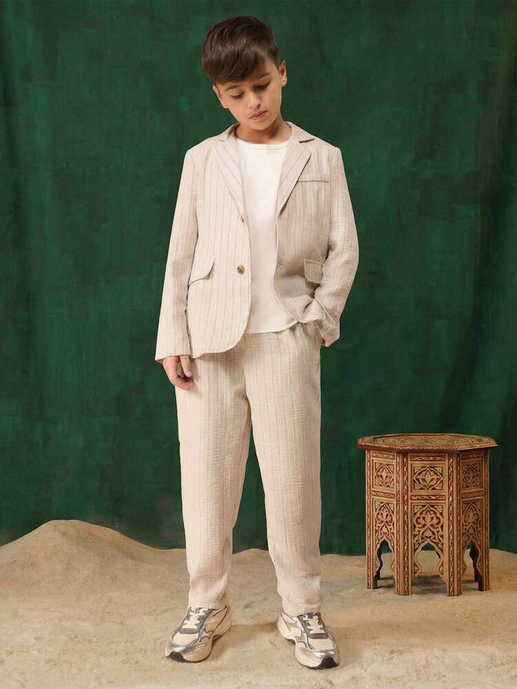 Completo blazer e pantaloni gessati