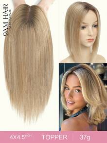 Straight Hair Toppers For Women Real Human Hair Pieces For Women With Thinning Hair Human Hair Toppers - S4/12/24 - View 1