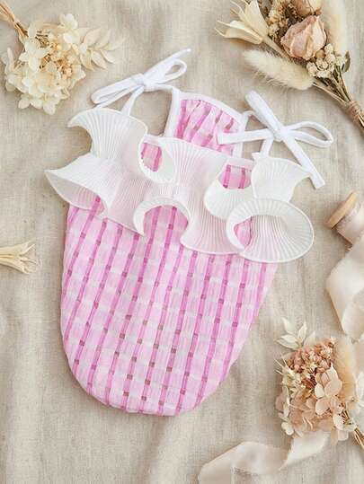 PETSIN Pink Casual Pet Dress, Suitable For Spring/Summer