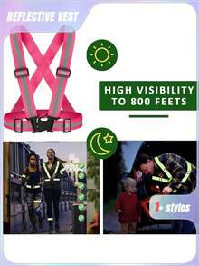 1PC Night Walking Reflective Vest Reflective Vest Traffic Reflective Clothing Reflective - Multicolor - View 7