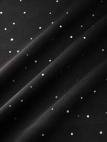 GlowEve Women's Polka Dot Print Drawstring Waist Casual Pants - Black - View 6