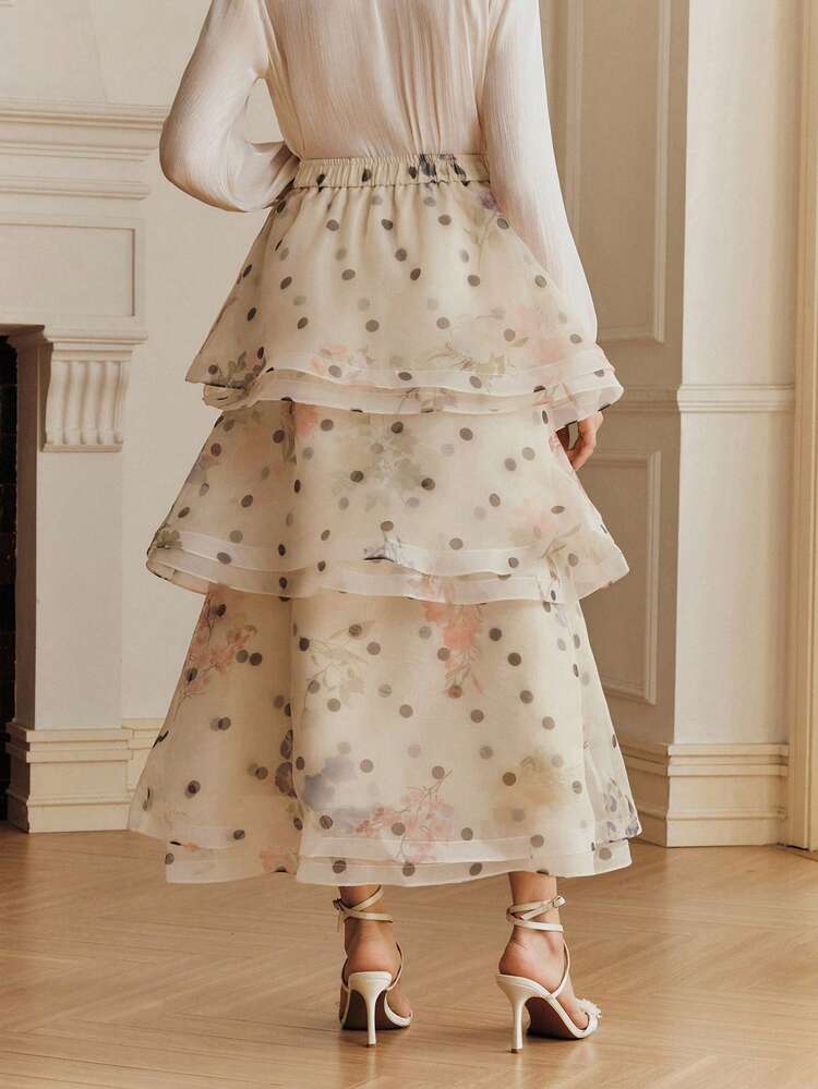 Women's New Organza Cake Skirt, Elegant Vacation Beach Skirt, Spring/Summer