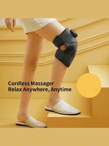 Heated Knee Massager, Heat And Vibration Three-In-One Massager, Portable Radio Massage Heating Pad, Elbow Shoulder Support Bag, Vibration Heating Mode. - Multicolor - View 6