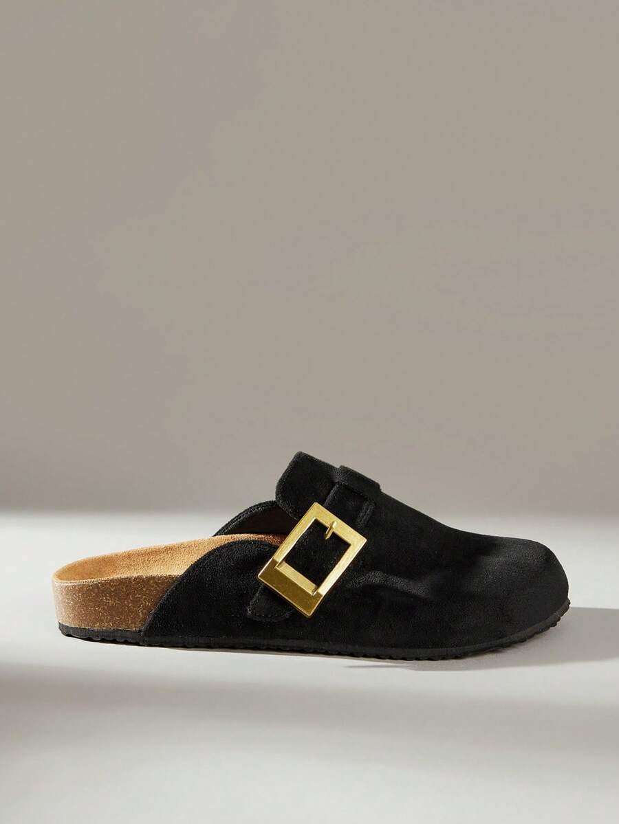 Solecia Sapatos Femininos: Mocassins Retrô Elegantes com Fivela, Confortáveis, Versáteis, Sapatos Planos com Fivela no Top, Adequados para Uso Diário, Eventos Sociais, Festas, Feriados, Casamentos, Férias - Preto - Visão 1