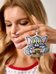 TOM & JERRY X SHEIN 1/3pc Adorable Plush Keychains, Blind Bags Packaging, Random Shipping, Three Designs In Total, Can Be Hung On Bags Or Keys, Exquisite Embroidery, Cat And Mouse Design. - Multicolor - View 11