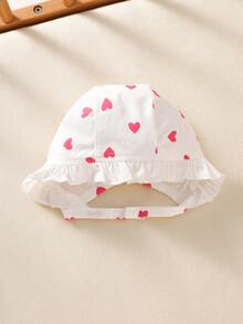 SHEIN 新生女婴粉色系列春季双面提花连体裤套装（含帽子和手套）礼盒 - 白色 - 查看 7