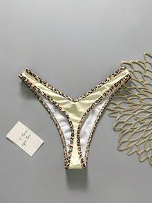 Swim Vcay Women's Solid & Random Print High Cut Bikini Bottom, Spring/Summer - Multicolor - View 1