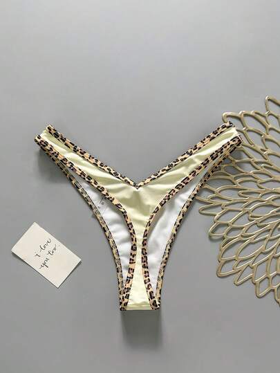 Swim Vcay 女士纯色及随机印花高腰比基尼泳裤，春夏款