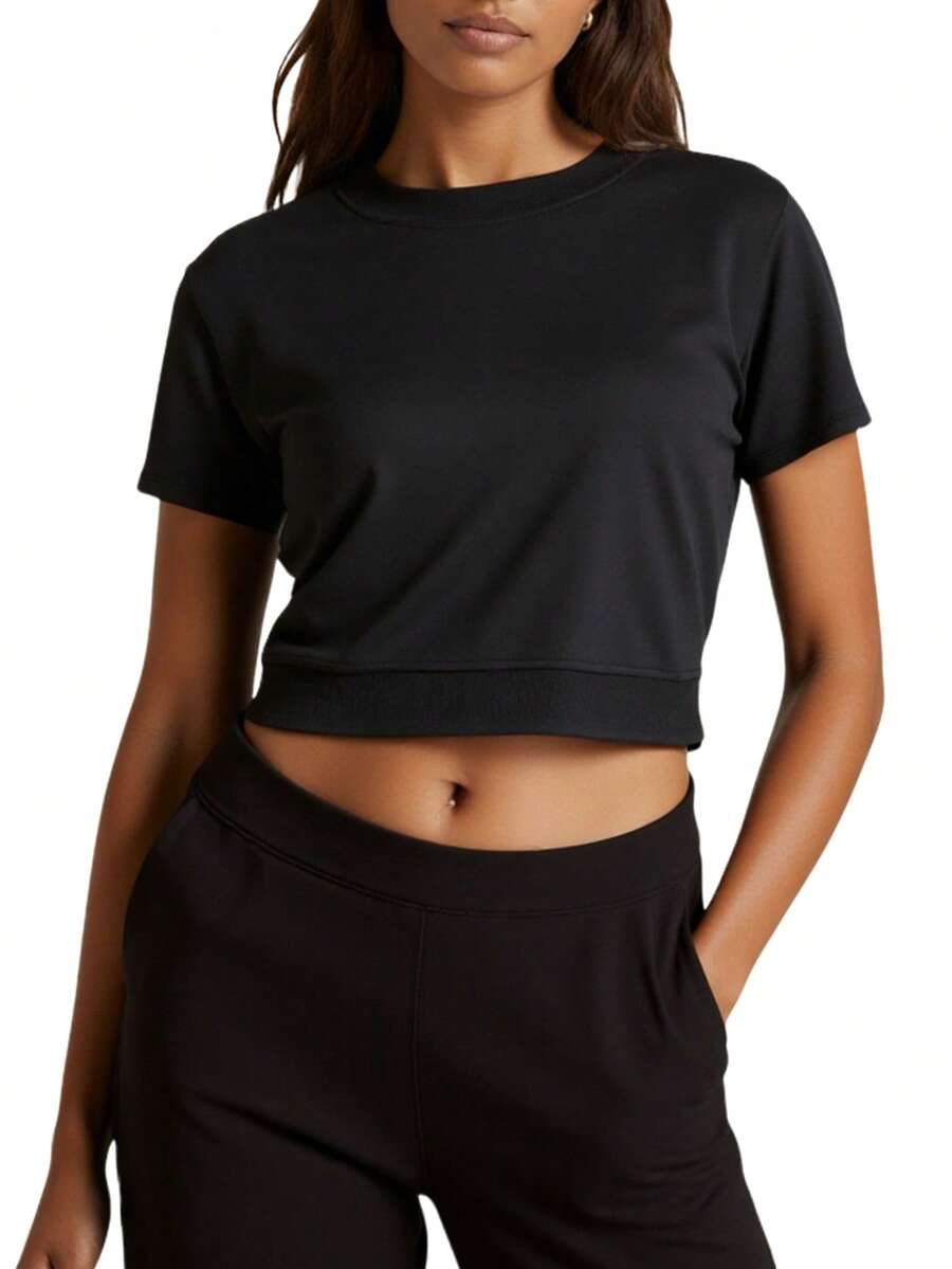 DKNY Women's Soft Durable Comfortable Sports Outdoor Training Black P4AHSWLV-BLK - Black - View 1