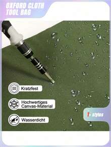 1pc CRILANO Heavy-Duty Roll-Up Tool Bag - Waterproof Oxford Cloth Organizer For Mechanics, Electricians, Carpenters & More - Durable, Portable & Stylish Industrial Gear With Multiple Compartments, Tool Storage Organizer - Multicolor - View 7