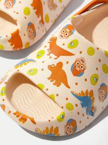 Blippi X SHEIN Cute Dinosaur Cartoon Baby & Toddler & Little Kids Slip-On Sandals Slippers Garden Shoes, Lightweight, Comfortable EVA Material, Non-Slip, Suitable For Beach, Outdoor, Indoor, Unisex,Boys And Girls,Summer Outfits, Spring Outfits,Beach, Vacation - Multicolor - View 5