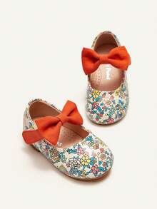 Cozy Pixies A Pair Of Fashionable And Versatile Spring And Summer Models, Colorful Contrasting Colors, Childlike Fun, Cute Floral Bows, Girls' Versatile Pastoral Princess Shoes, Baby Flats - Multicolor - View 8