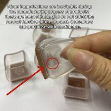 8个通用方形透明硅胶椅腿套，适用于餐桌椅、凳子，保护垫，防止刮伤和噪音，底部防滑，防止损坏地板。 - 彩色 - 查看 14