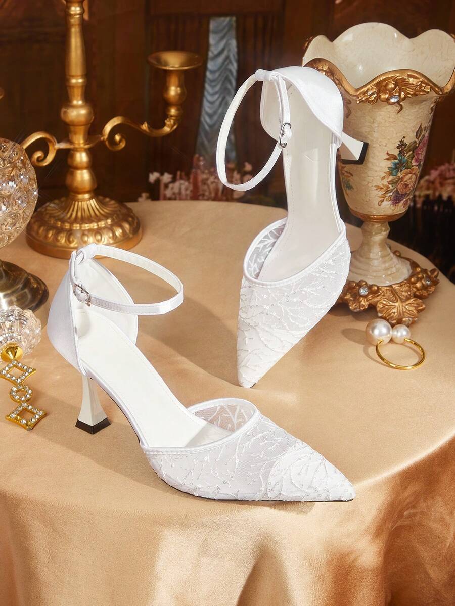CUCCOO TILAWA Women Heeled Sandals Valentine's Day - White - View 1