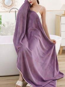 Silky Soft Extra Large Bath Towel In Deep Purple Color - Premium Absorbent Quick Dry Bath Towels For Home, Hotel, Spa, Gym & Beauty Salon, Luxury Bathroom Decor Essentials, Skin Care & Shower Towel Set - Lilac Purple - View 5