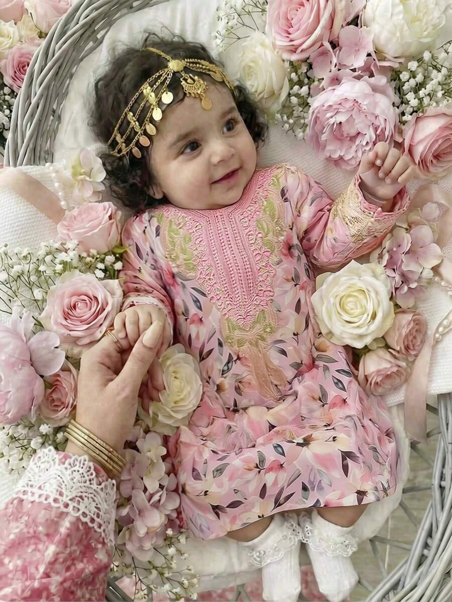 女宝宝优雅碎花长裙