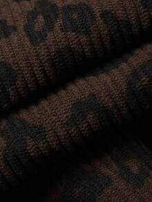 DAZY Young Boy Elastic Waist Leopard Print Loose Casual Harem Pants - Brown - View 8