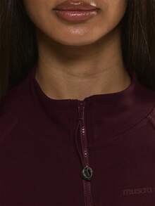 Musera Sport 短款拉链式BBL夹克（仅限板式网球冬季运动服，适合运动健身锻炼） - 酒紅色 - 查看 2