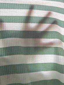 女士休闲条纹无袖修身迷你连衣裙 - 綠色 - 查看 7