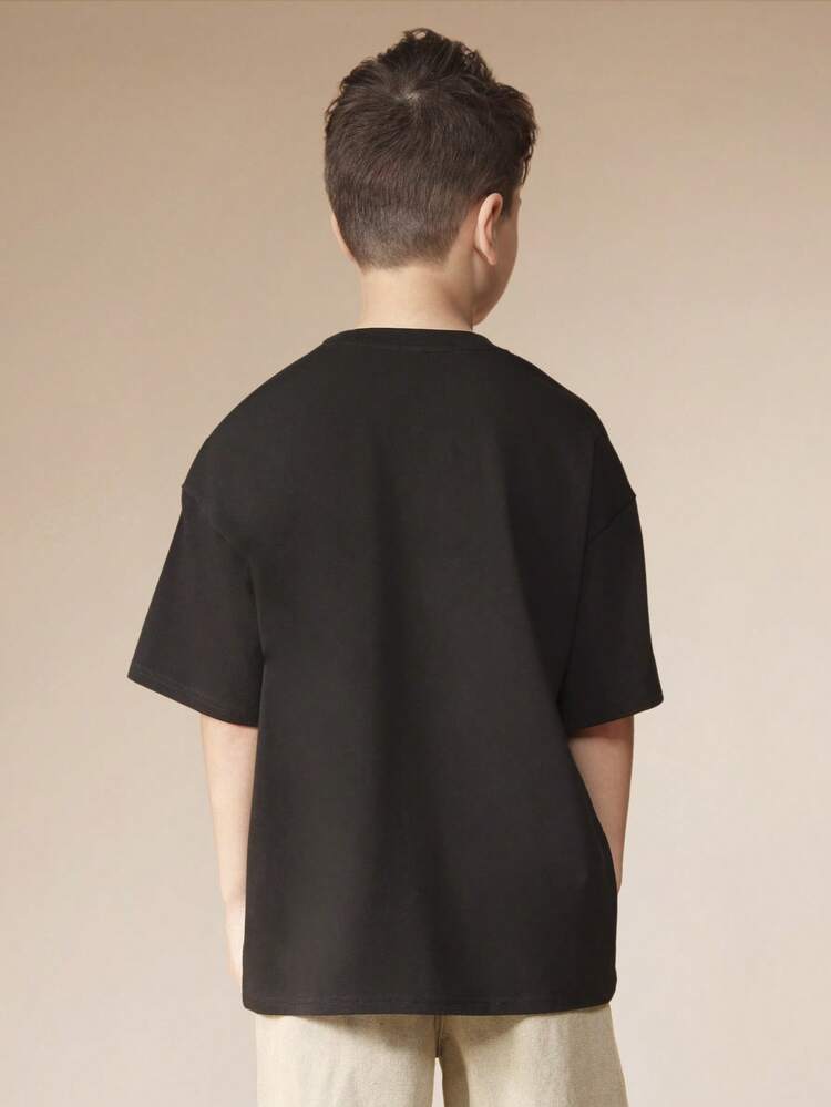 Short Sleeve Crew Neck Tee With Logo