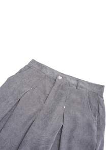 SWAVVY Fashionable Personalized College Style Party, Spring/Summer Outing, Date, Back To School Rivet Embellished Men's Trousers - Light Grey - View 7