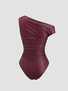 Sweetra Bộ đồ liền thân giả da đính kim loại thời trang mới nhất mùa Xuân/Hè, phù hợp cho tiệc tùng, hẹn hò hoặc chụp ảnh đường phố sành điệu. - Màu Đỏ Sâu - Xem 2