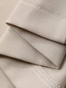 DAZY Women's Round Neck Sleeveless Lace Patchwork Cardigan And Loose Wide-Leg Pants Elegant 2 Pieces Set - Apricot - View 7